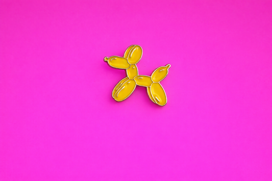 Balloon dog cute funny enamel pin by Petty & Unhinged