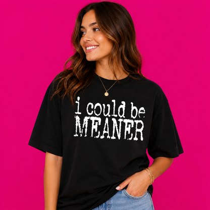 I Could Be Meaner Oversized Tee