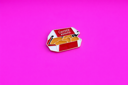 Chicken Nuggets sarcastic, Funny enamel pin by Petty & Unhinged