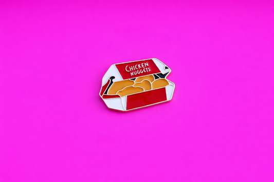 Chicken Nuggets sarcastic, Funny enamel pin by Petty & Unhinged
