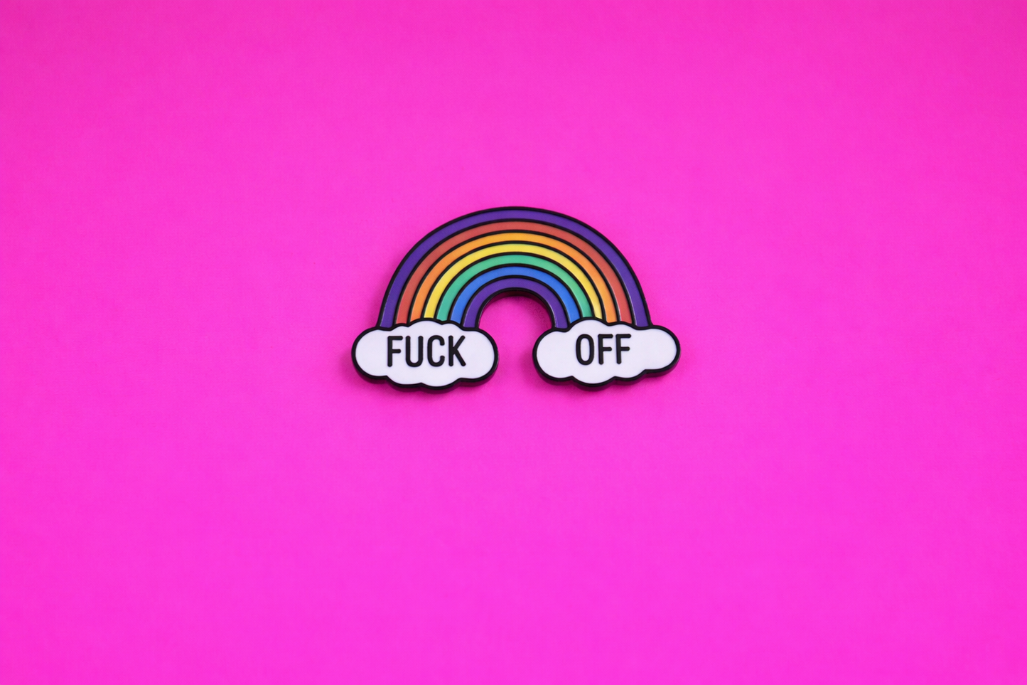 Fuck Off  sarcastic enamel pin by Petty & Unhinged