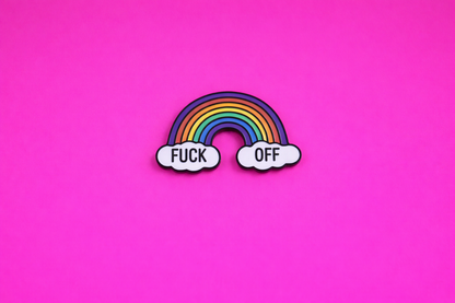 Fuck Off  sarcastic enamel pin by Petty & Unhinged
