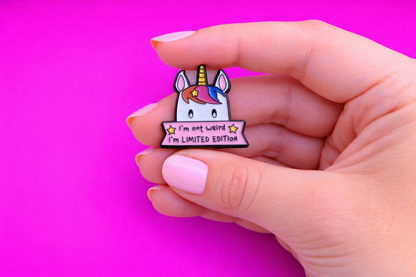 Limited Edition cute sarcastic, Funny enamel pin by Petty & Unhinged