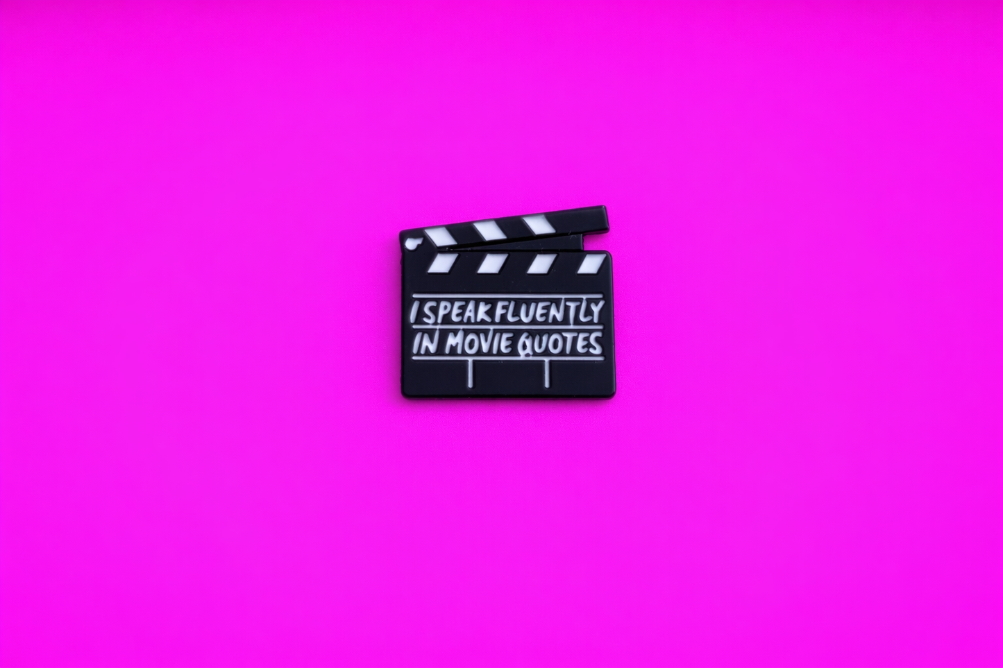 I speak fluently in movie quotes cute sarcastic, Funny enamel pin by Petty & Unhinged