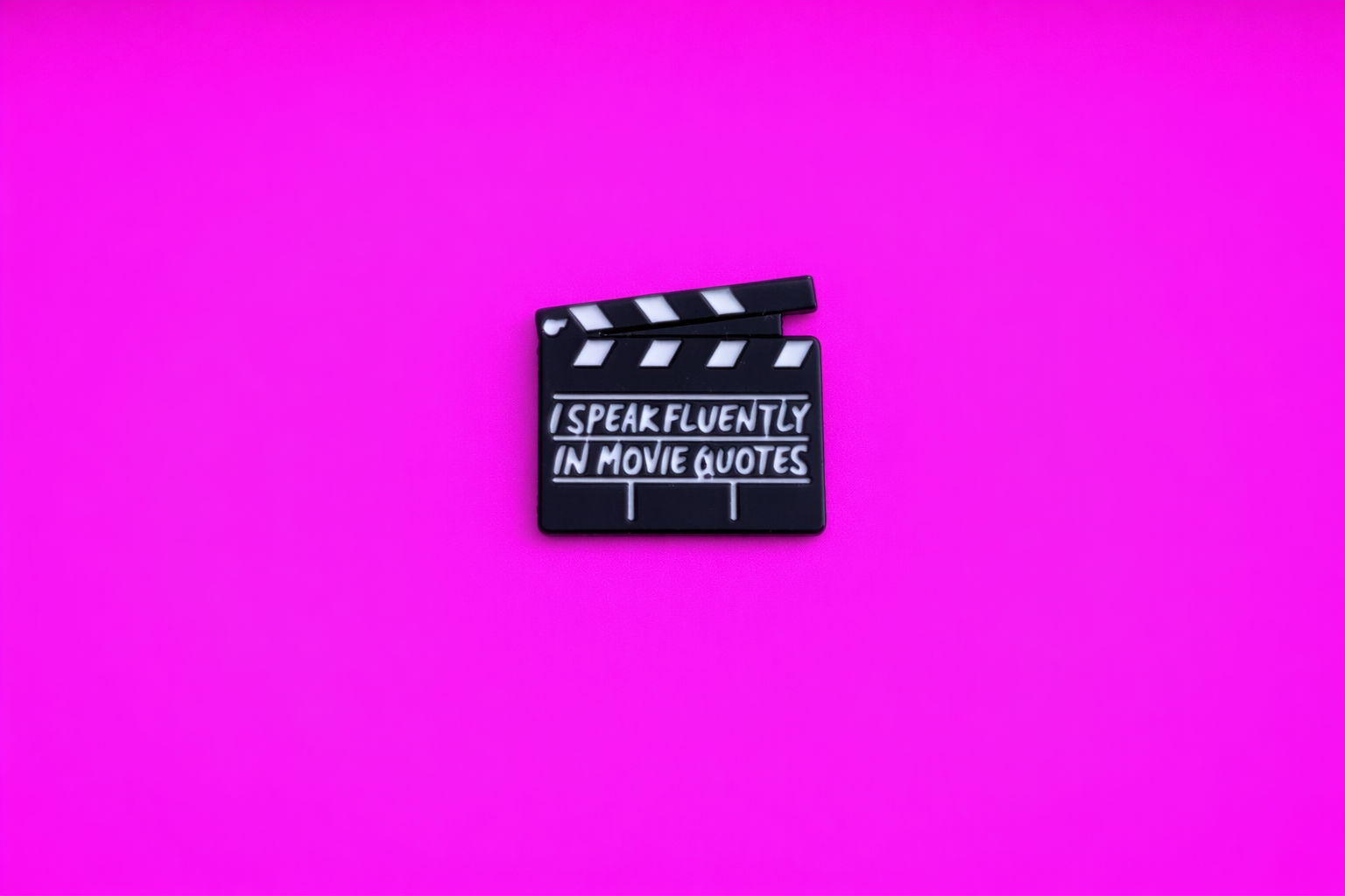 I speak fluently in movie quotes cute sarcastic, Funny enamel pin by Petty & Unhinged