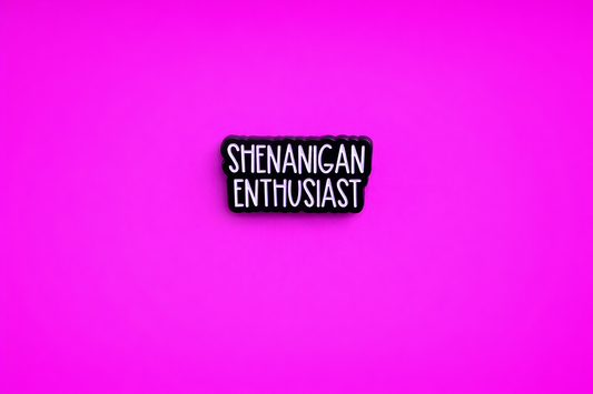 Shenanigan enthusiast Cute sarcastic, Funny enamel pin by Petty & Unhinged