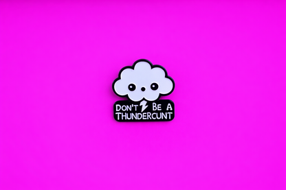 Don't be a Thundercunt sarcastic, Funny enamel pin by Petty & Unhinged