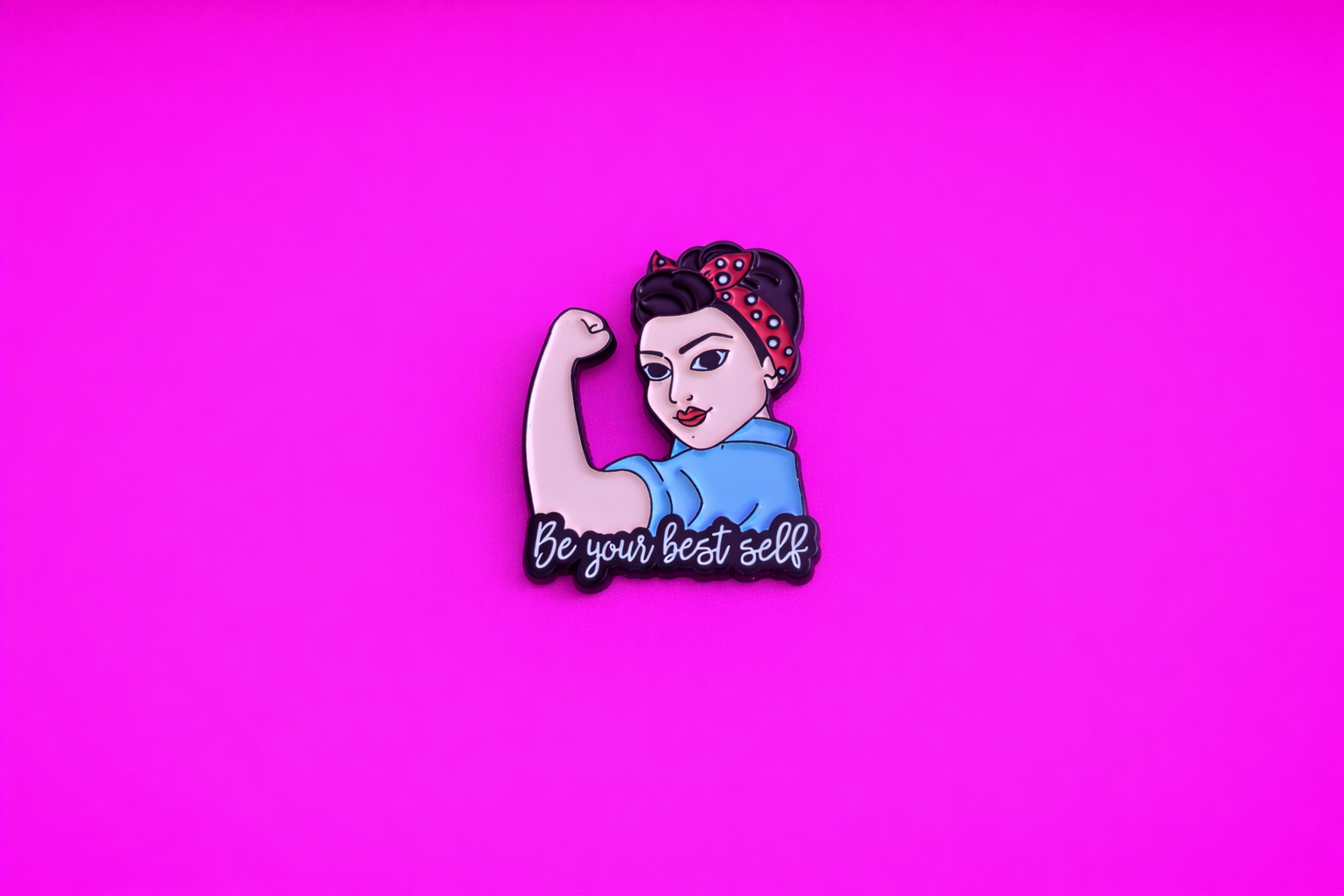 Be your best self cute sarcastic, Funny enamel pin by Petty & Unhinged