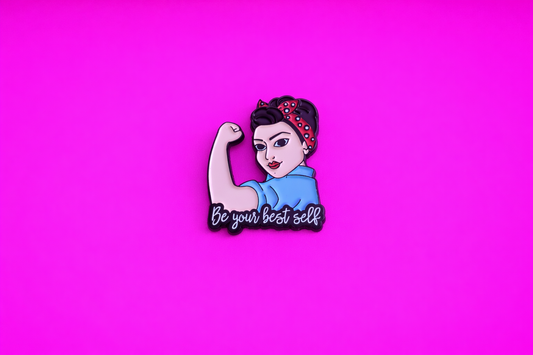 Be your best self cute sarcastic, Funny enamel pin by Petty & Unhinged