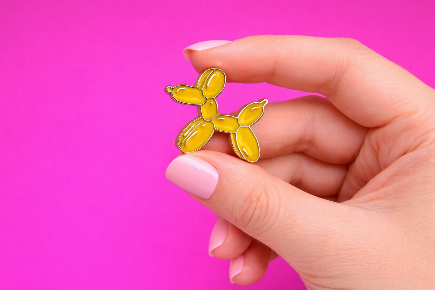 Balloon dog cute funny enamel pin by Petty & Unhinged
