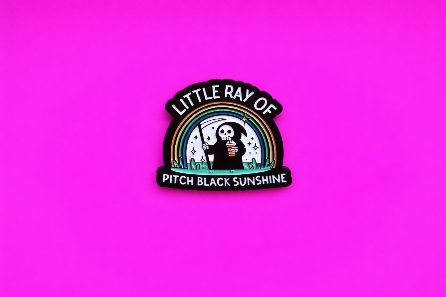 Ray of pitch black reaper Enamel Pin – Funny Sarcastic Badge Gift