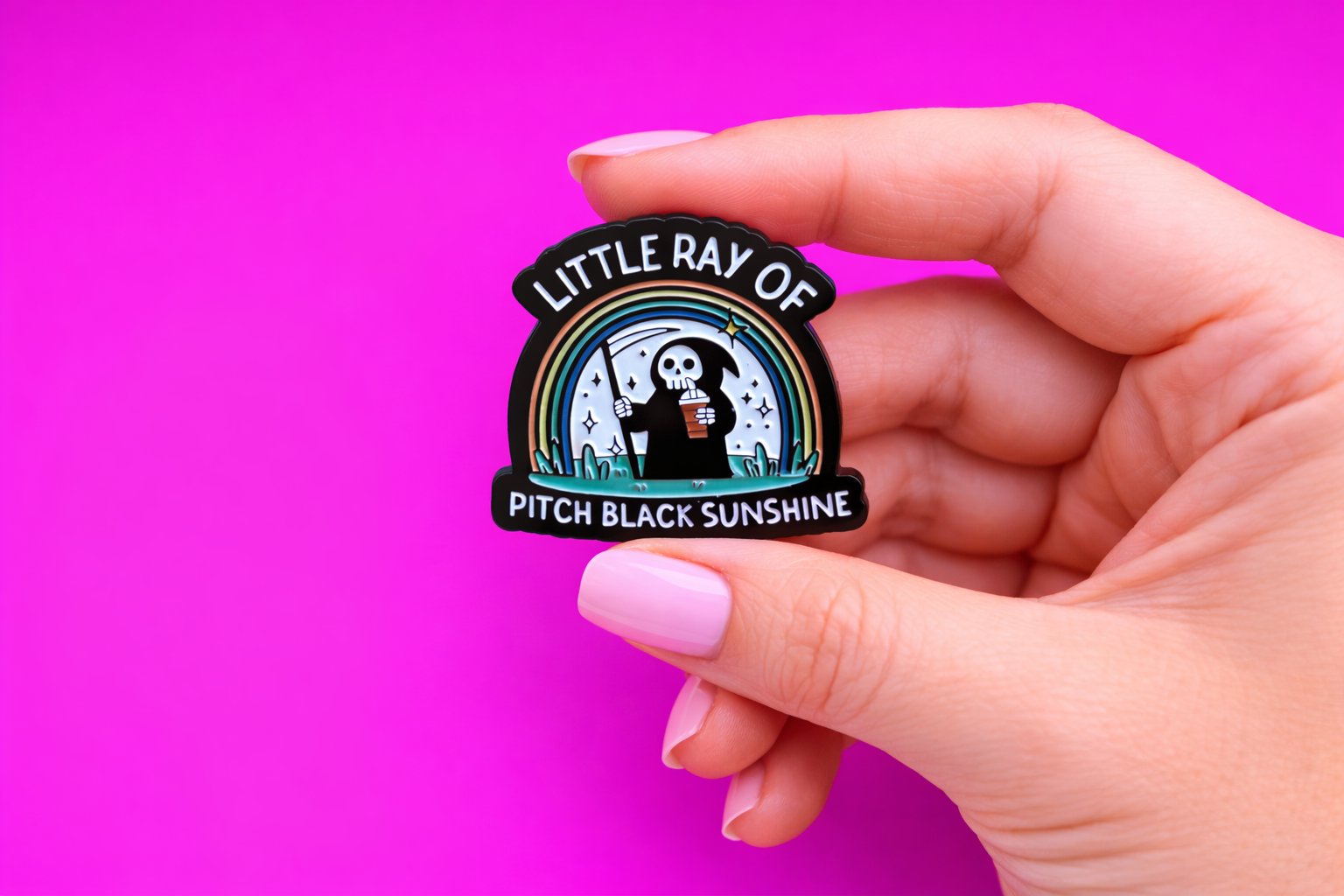 Ray of pitch black reaper Enamel Pin – Funny Sarcastic Badge Gift
